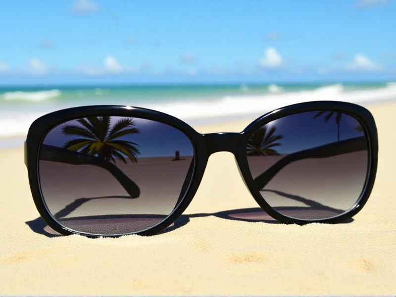 Stylish sunglasses on a sunny day